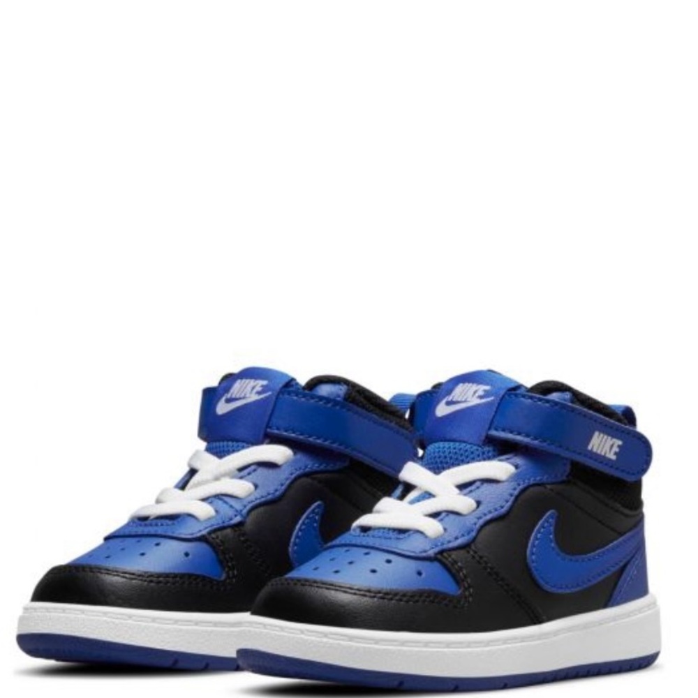 Nike Kids Blue and Black High-Top Sneakers with White Accents